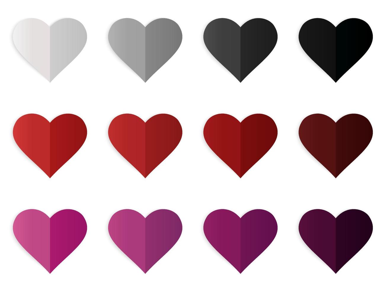 l'amour en différentes couleurs vecteur