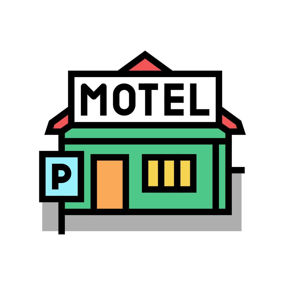 construction motel couleur icône illustration vectorielle vecteur
