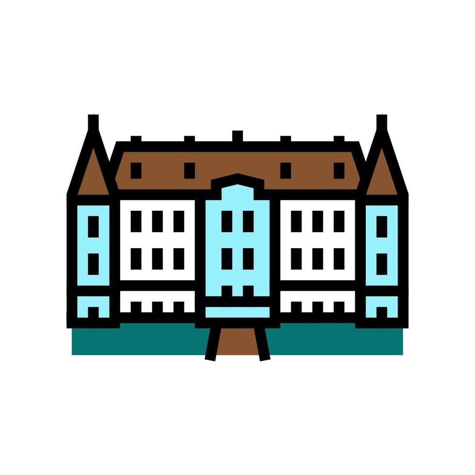château maison couleur icône illustration vectorielle vecteur