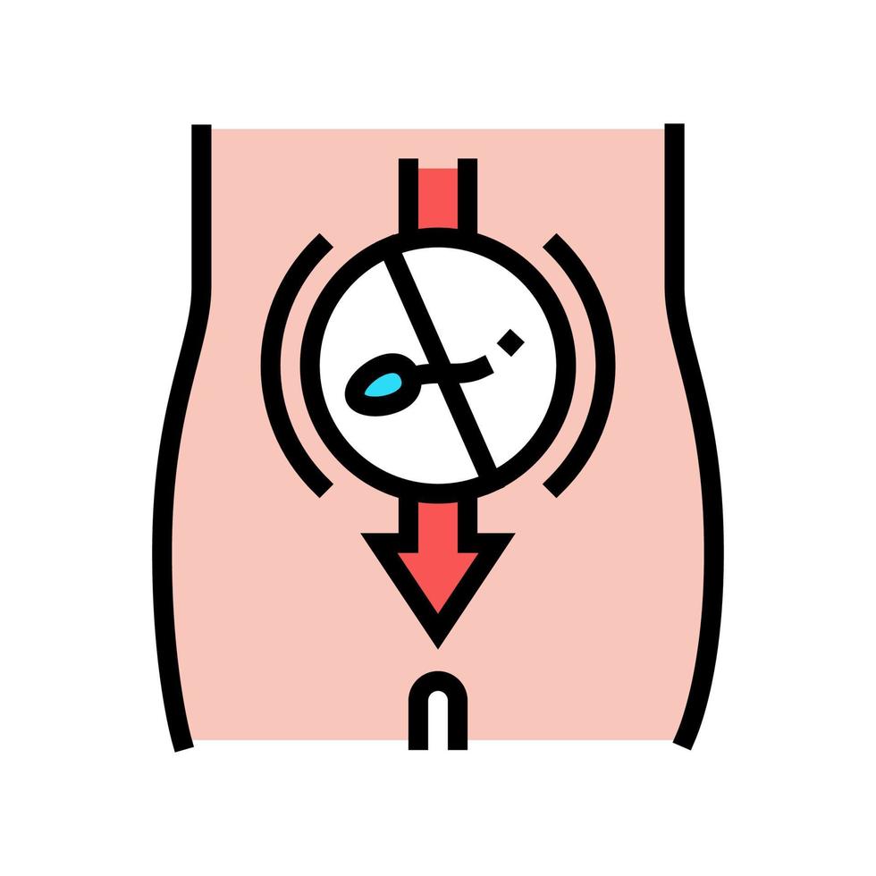 illustration vectorielle de l'icône de couleur de stérilisation du sperme vecteur