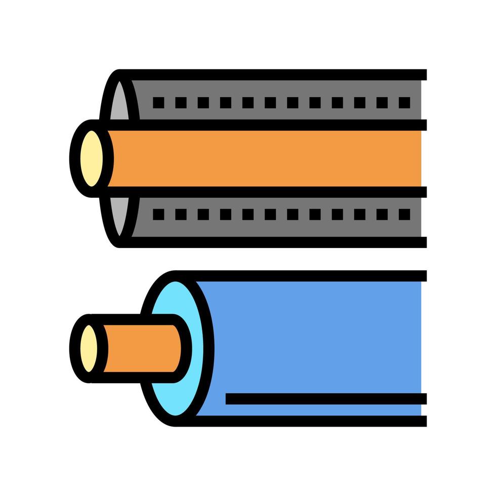 illustration vectorielle d'icône de couleur de rouleau de matériau d'isolation vecteur