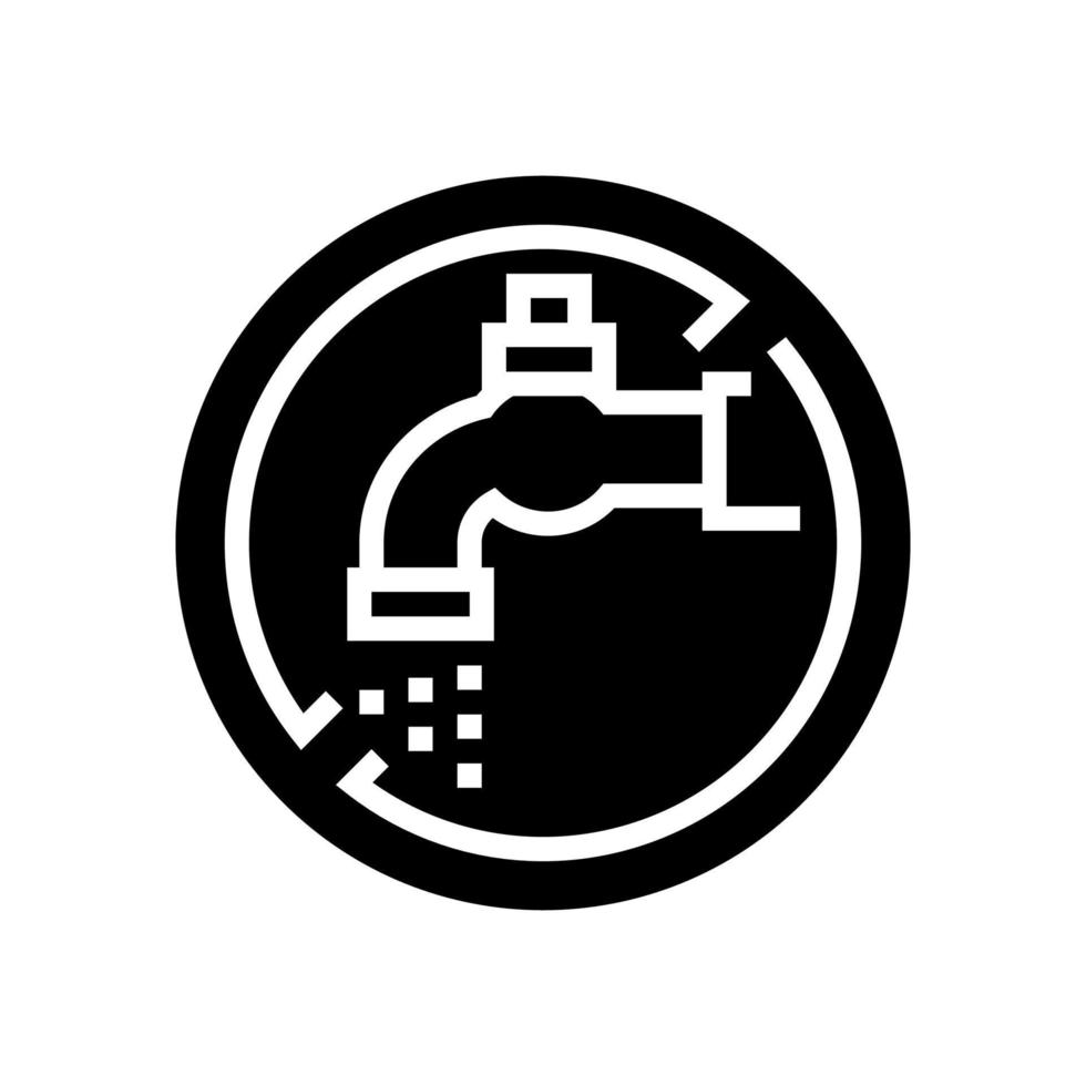 robinet d'eau enfants sécurité interdiction signe glyphe icône illustration vectorielle vecteur