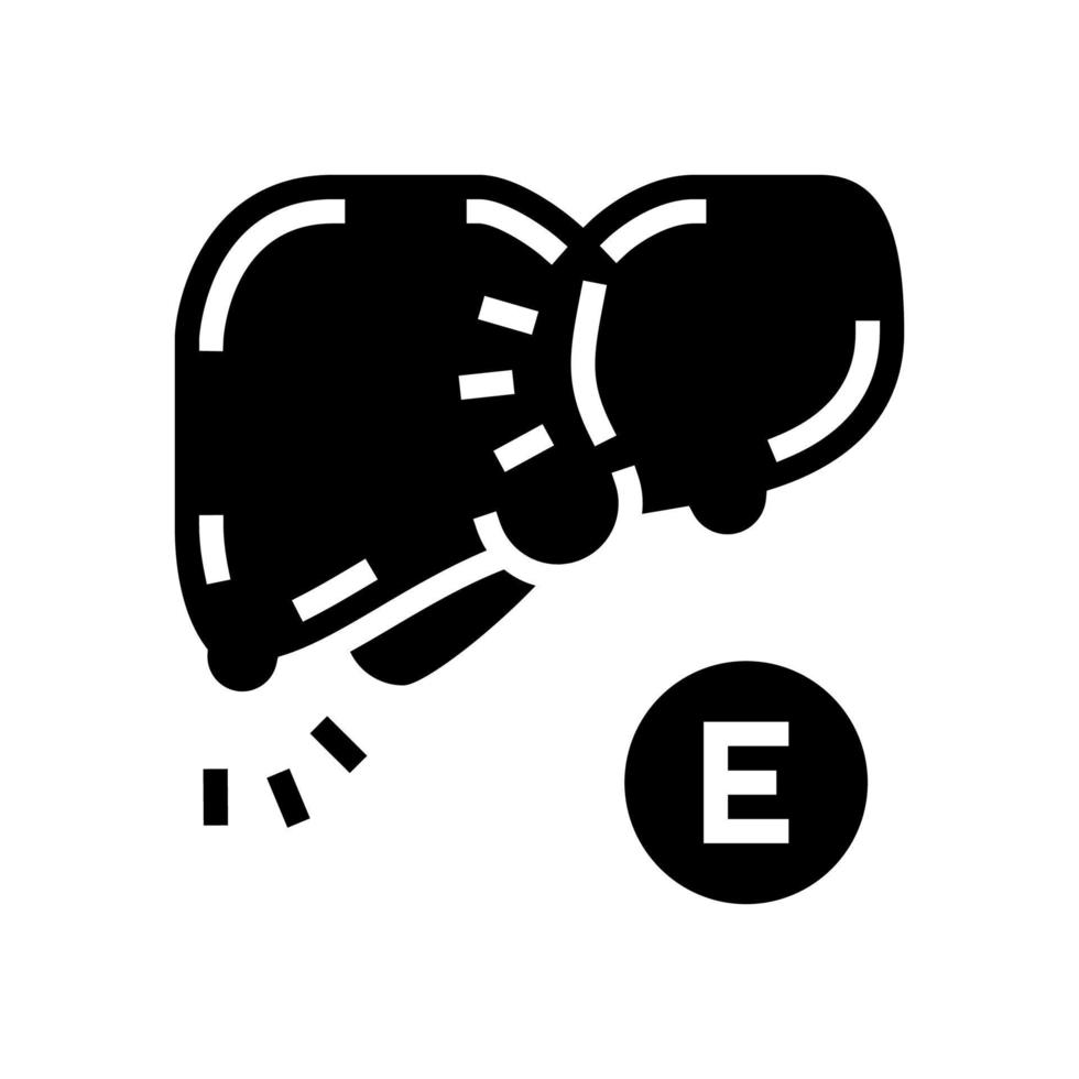 illustration vectorielle de l'icône du glyphe de l'hépatite de type e vecteur