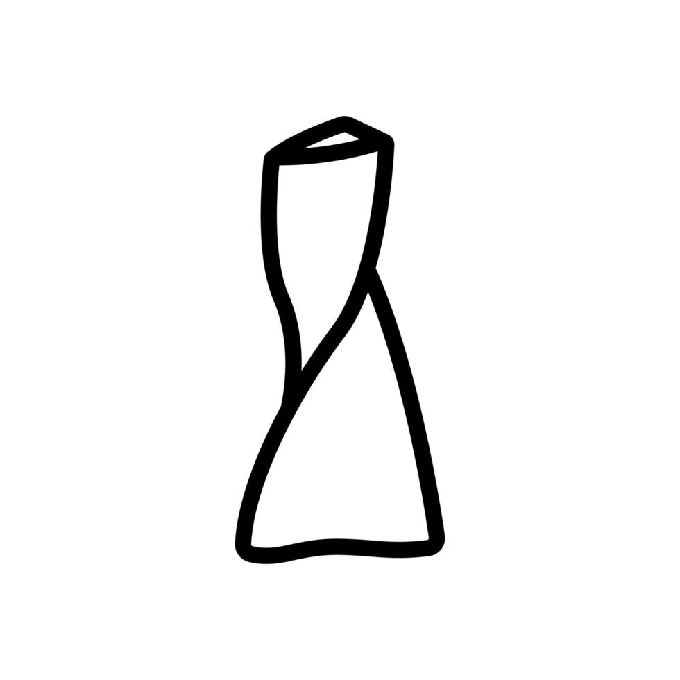 illustration de contour vectoriel icône vase à fleurs inhabituelle