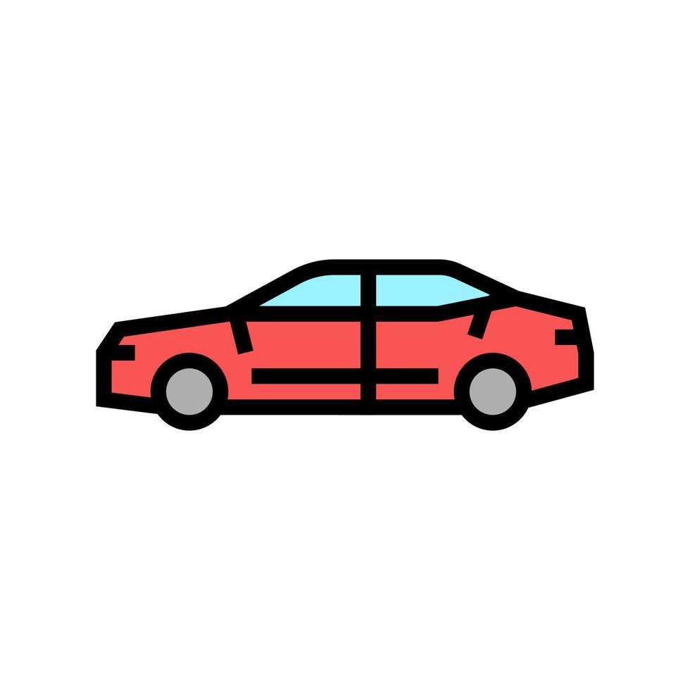 illustration vectorielle d'icône de couleur de voiture berline vecteur