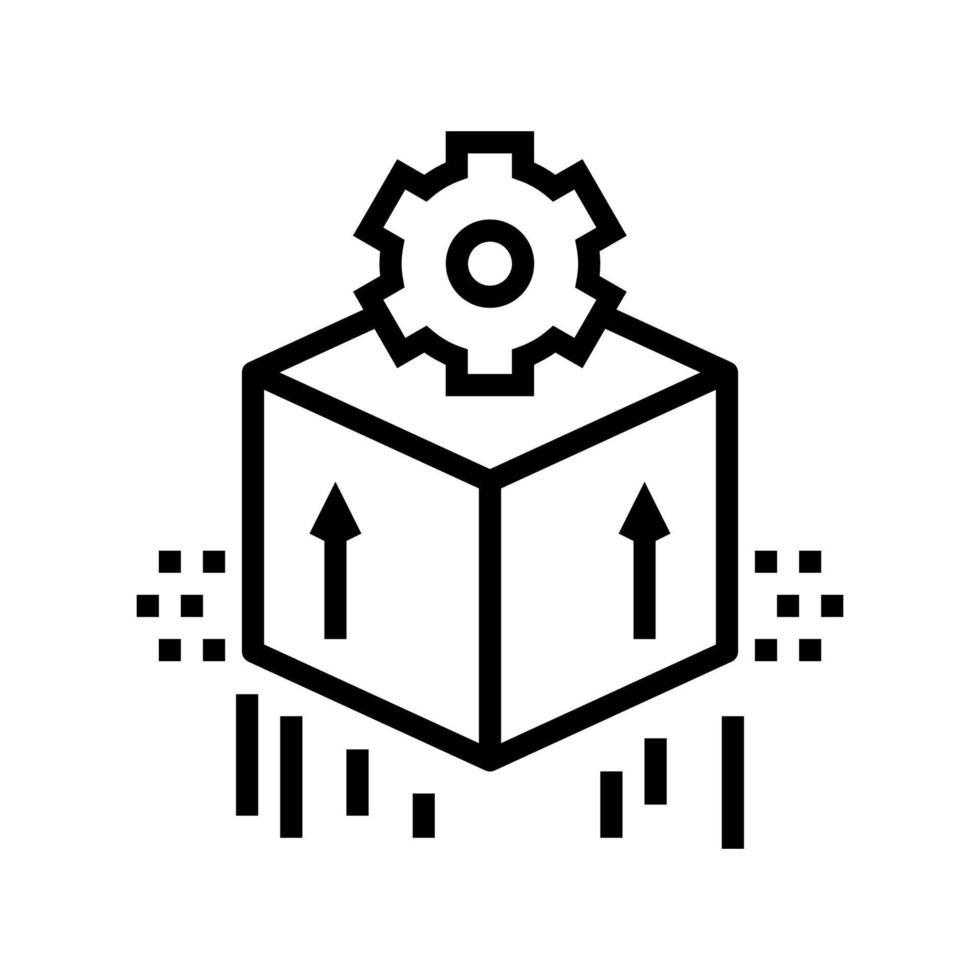 illustration vectorielle de l'icône de la ligne de développement logiciel informatique vecteur