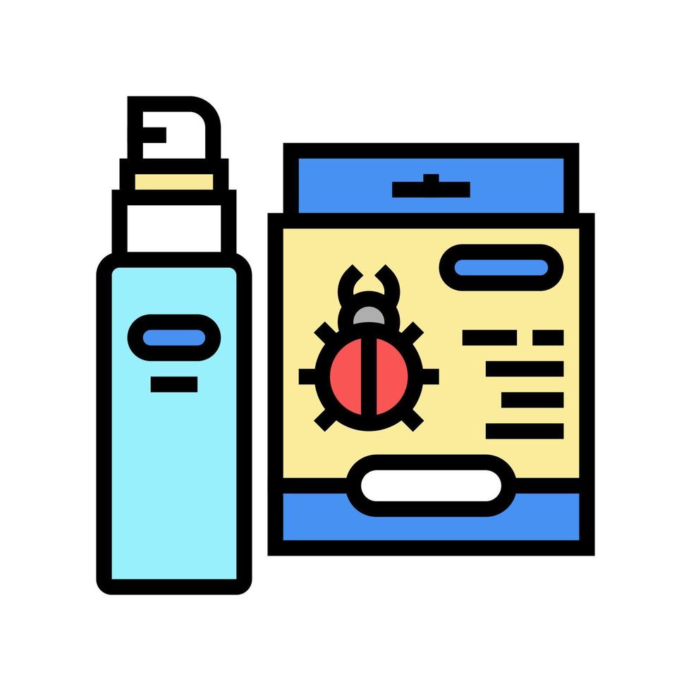 illustration vectorielle de l'icône de couleur de pulvérisation d'insectes vecteur