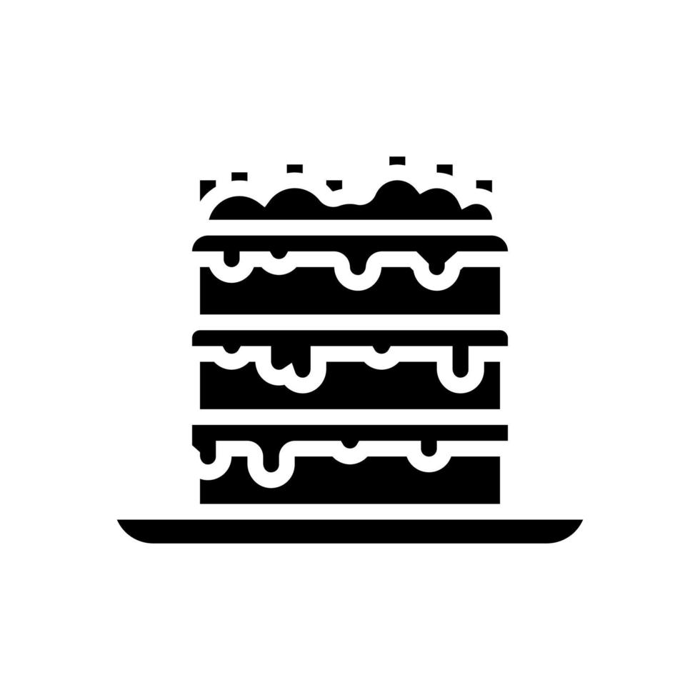 dessert glace glyphe icône illustration vectorielle vecteur
