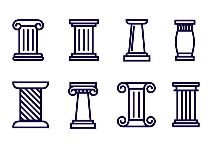 Free Roman Pillar Icon Vector