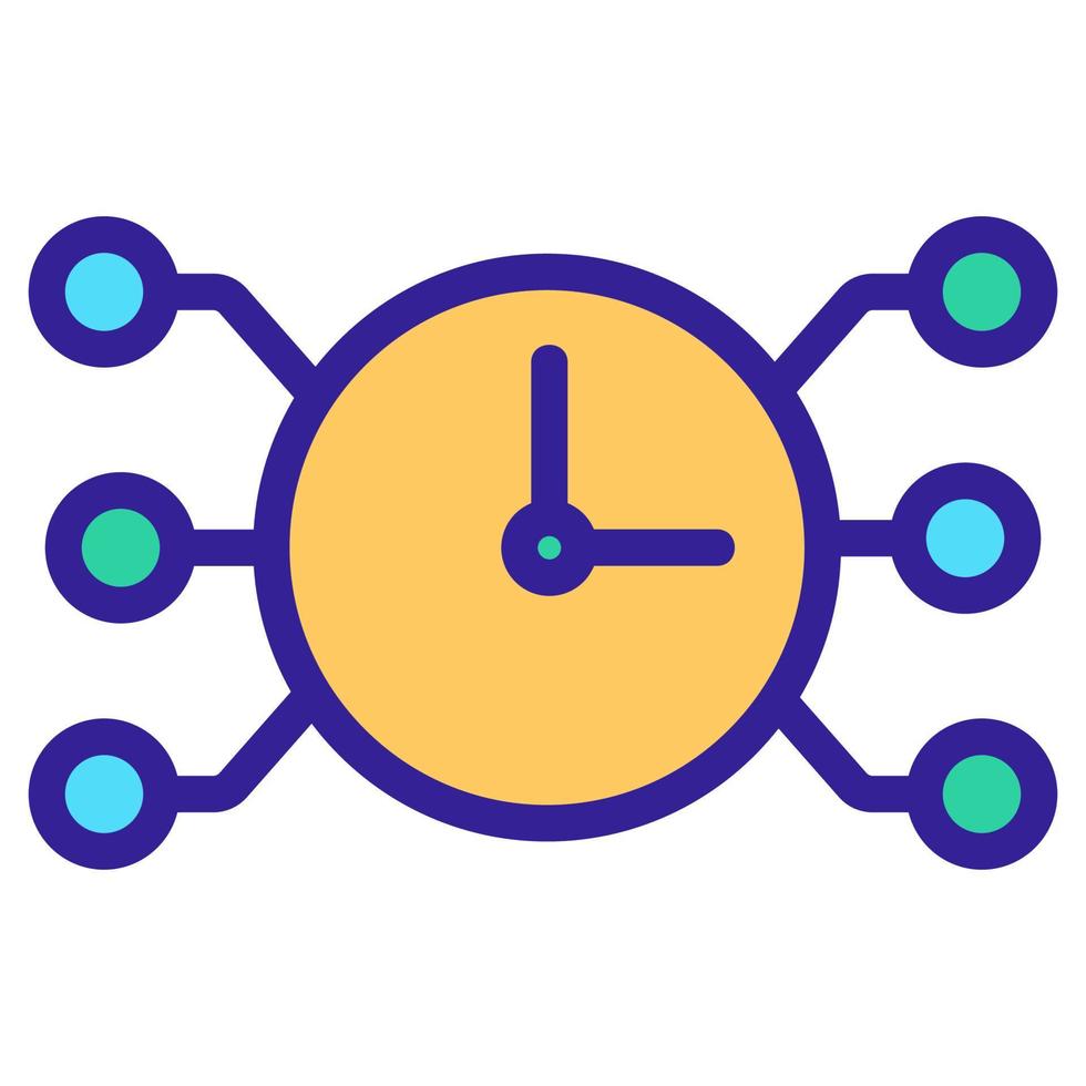 la fonction du vecteur d'icône de montre. illustration de symbole de contour isolé