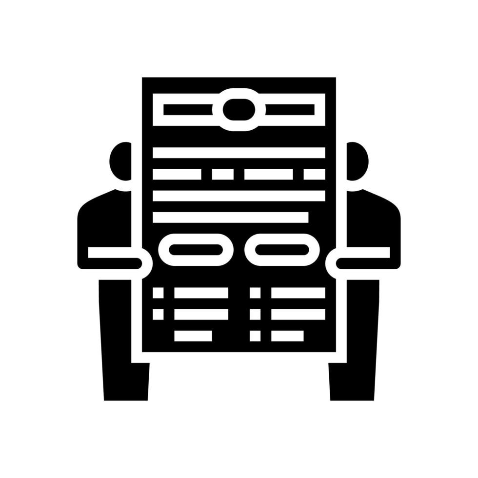 illustration vectorielle d'icône de glyphe de dictionnaire de droit de contrat de location vecteur