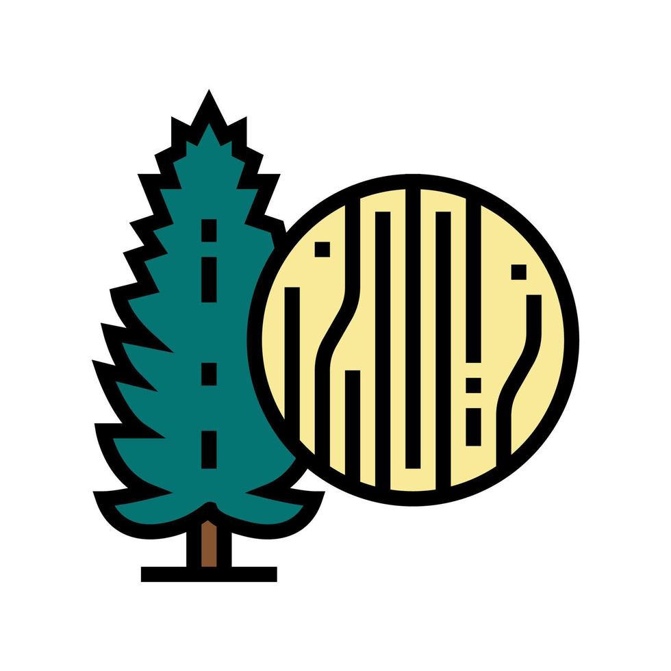 illustration vectorielle d'icône de couleur bois de pin vecteur