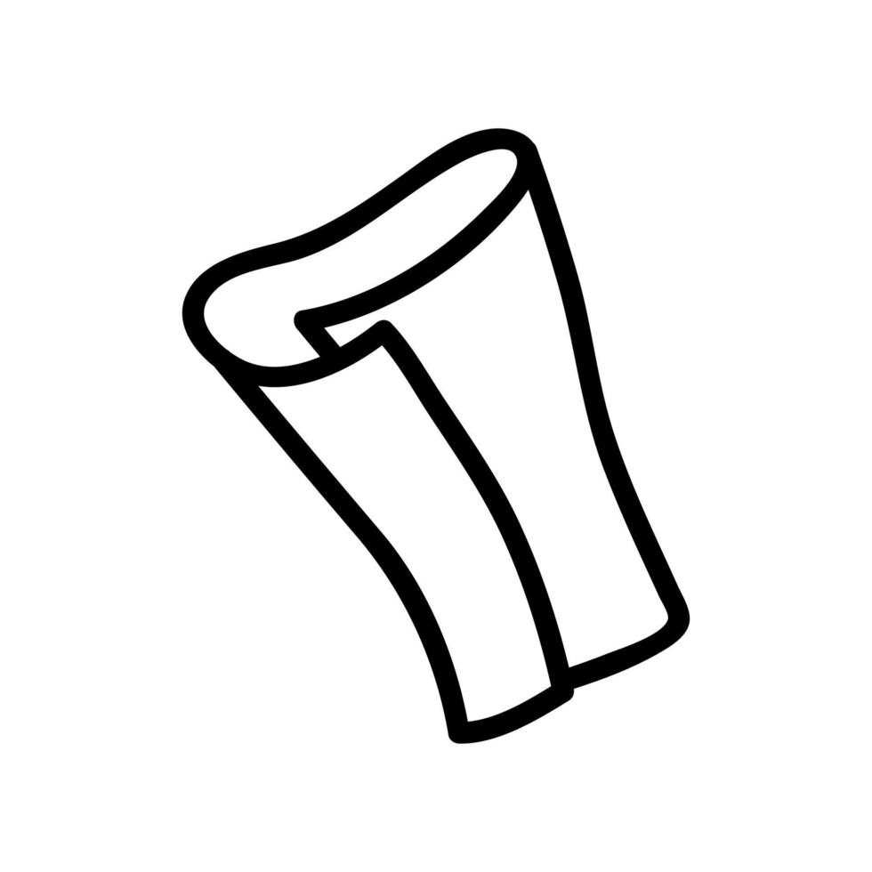 illustration de contour vectoriel icône serviette enroulée