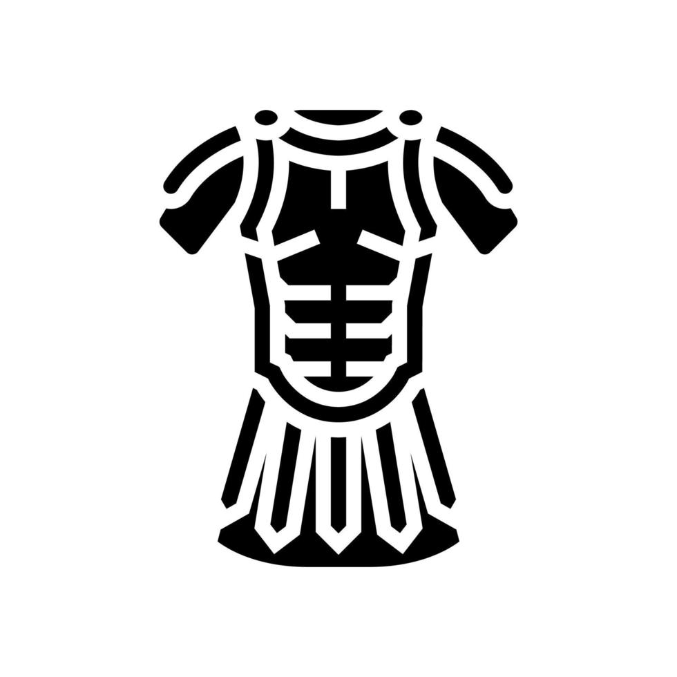 vêtements légionnaires rome antique glyphe icône illustration vectorielle vecteur
