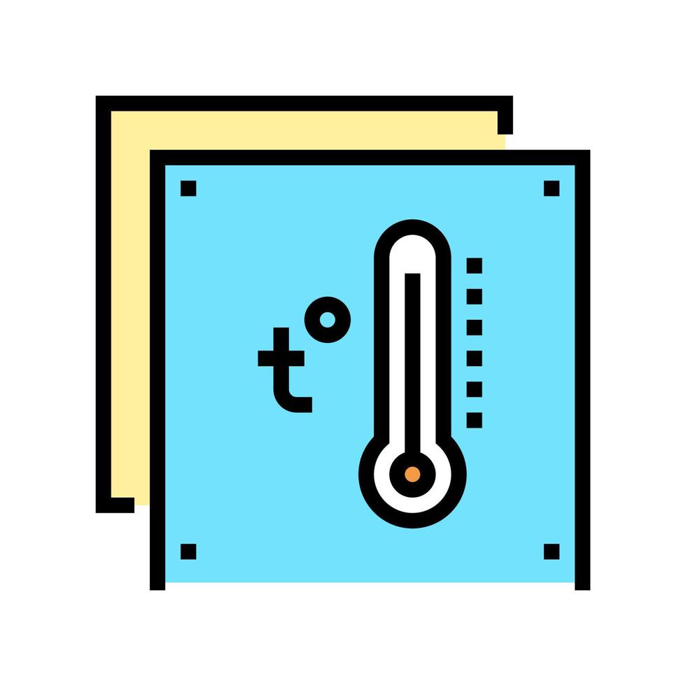 illustration vectorielle d'icône de couleur de couche de préservation de la température vecteur