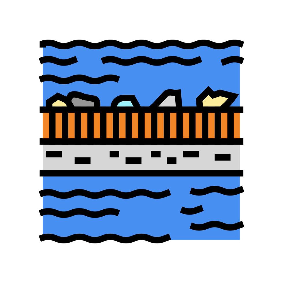 illustration vectorielle de l'icône de couleur de l'eau de filtration vecteur