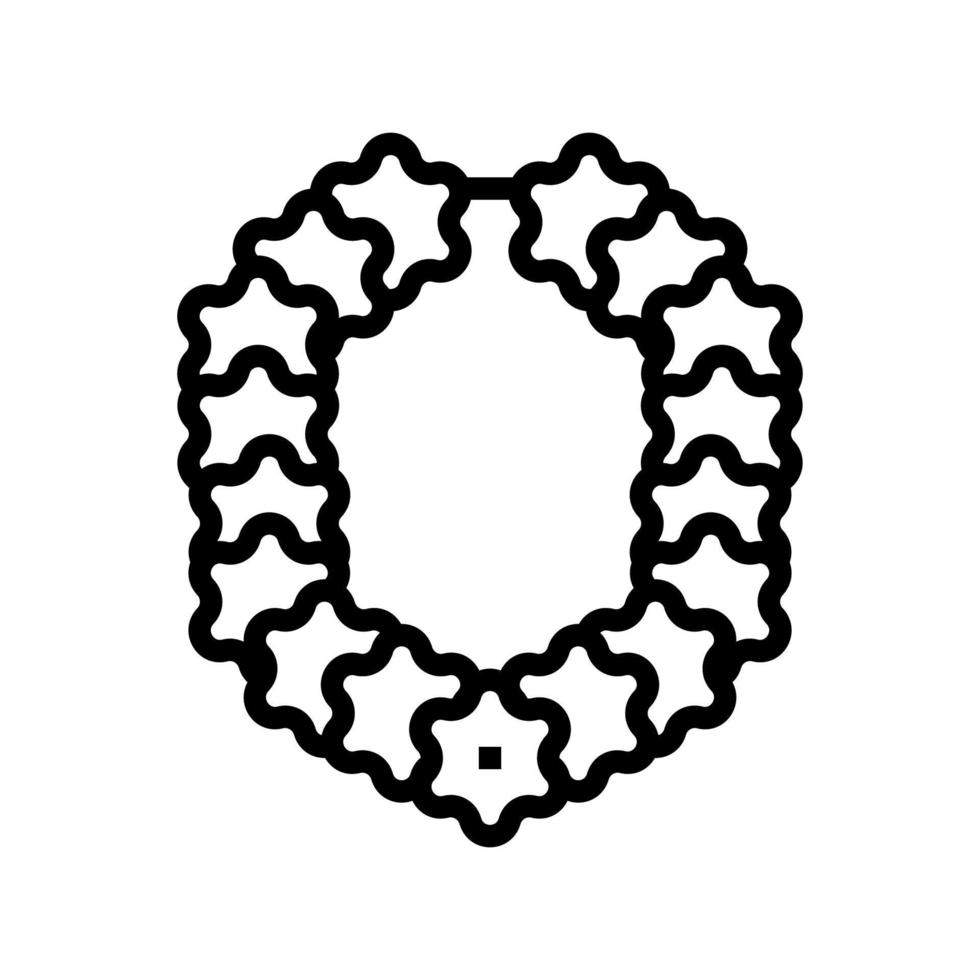 fleur décoration ligne icône illustration vectorielle vecteur