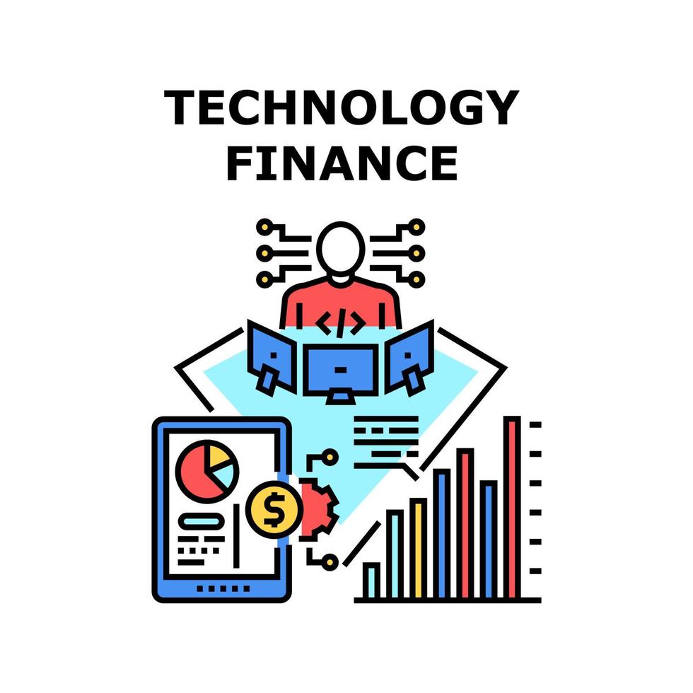 technologie finance icône illustration vectorielle vecteur