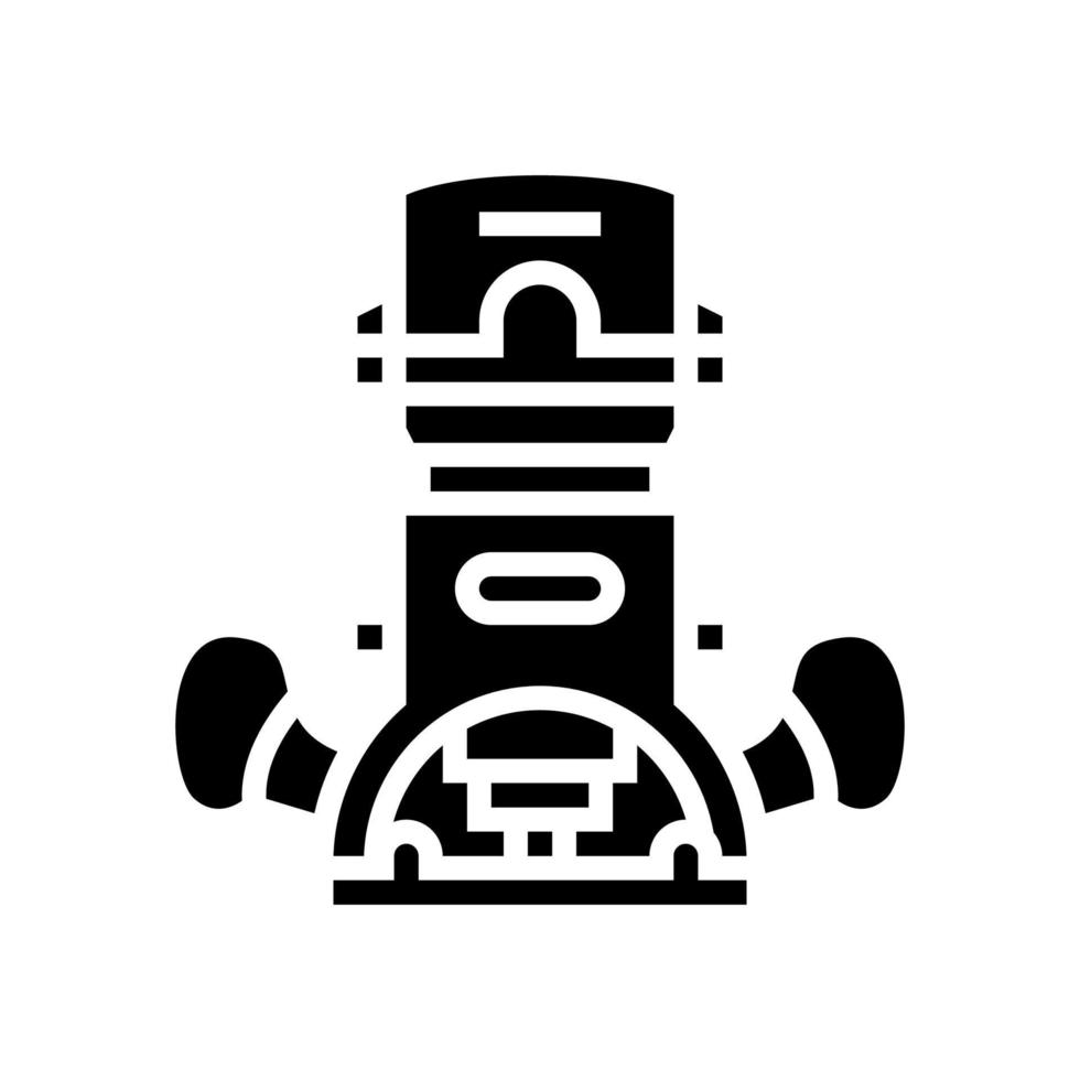 Illustration vectorielle de l'icône de glyphe de l'outil de routeur en bois vecteur