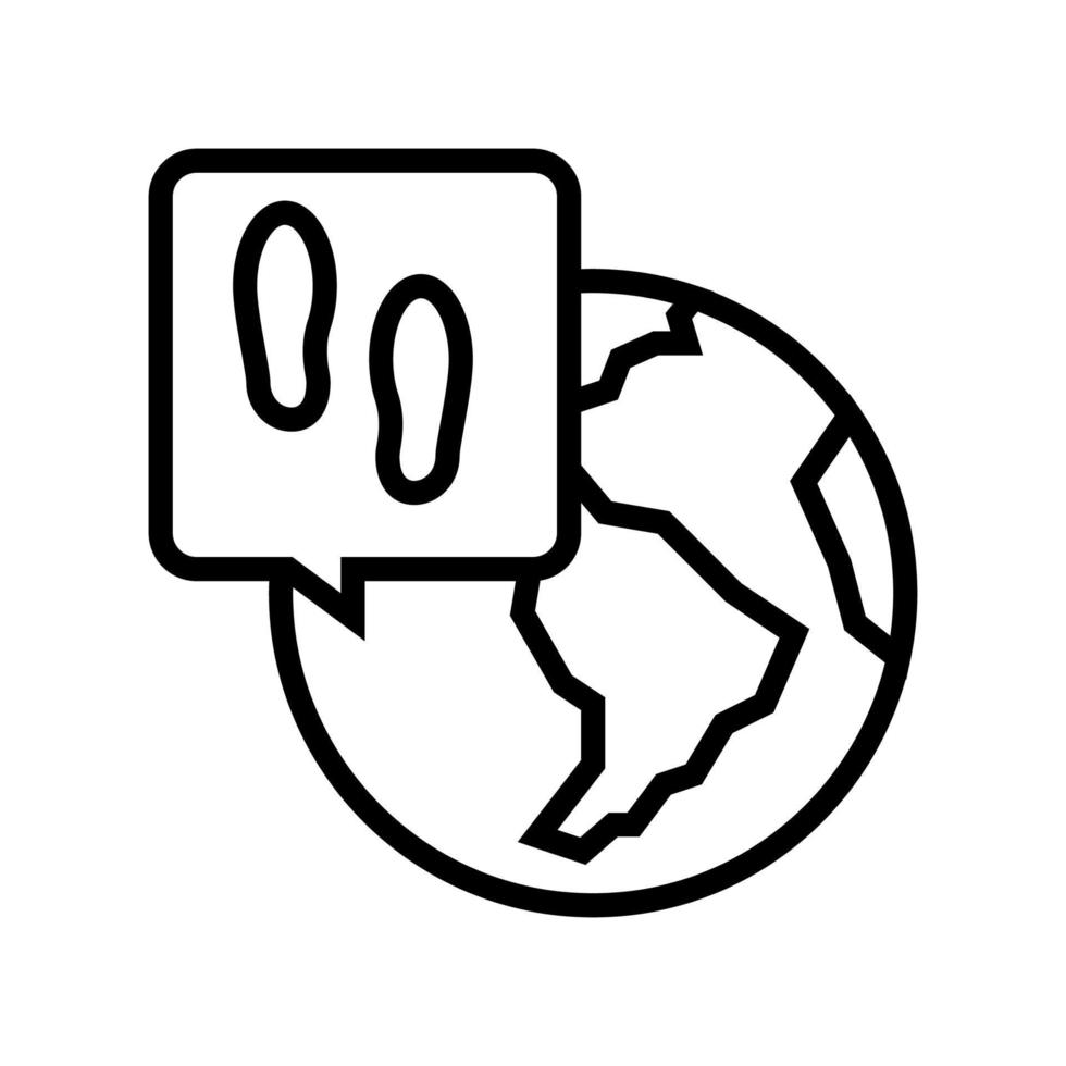 illustration vectorielle de l'icône de la ligne des réfugiés dans le monde entier vecteur