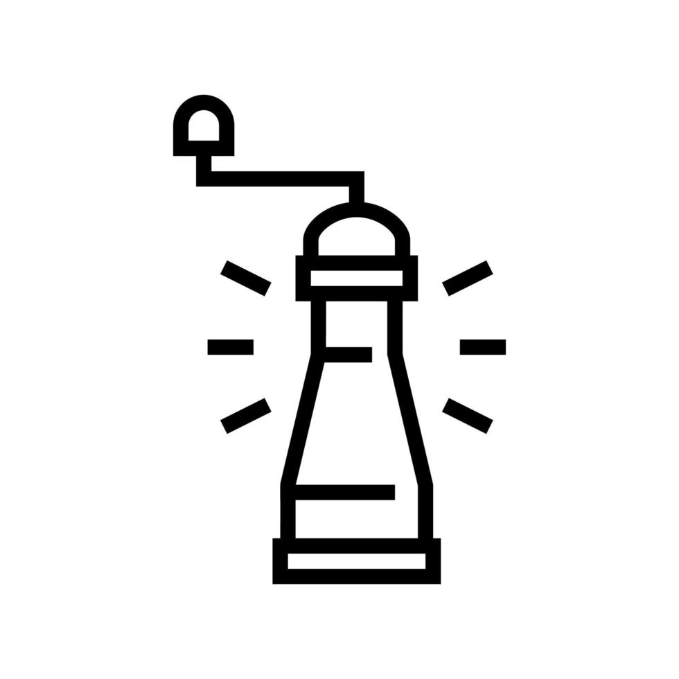 illustration vectorielle de l'icône de la ligne du moulin à poivre vecteur