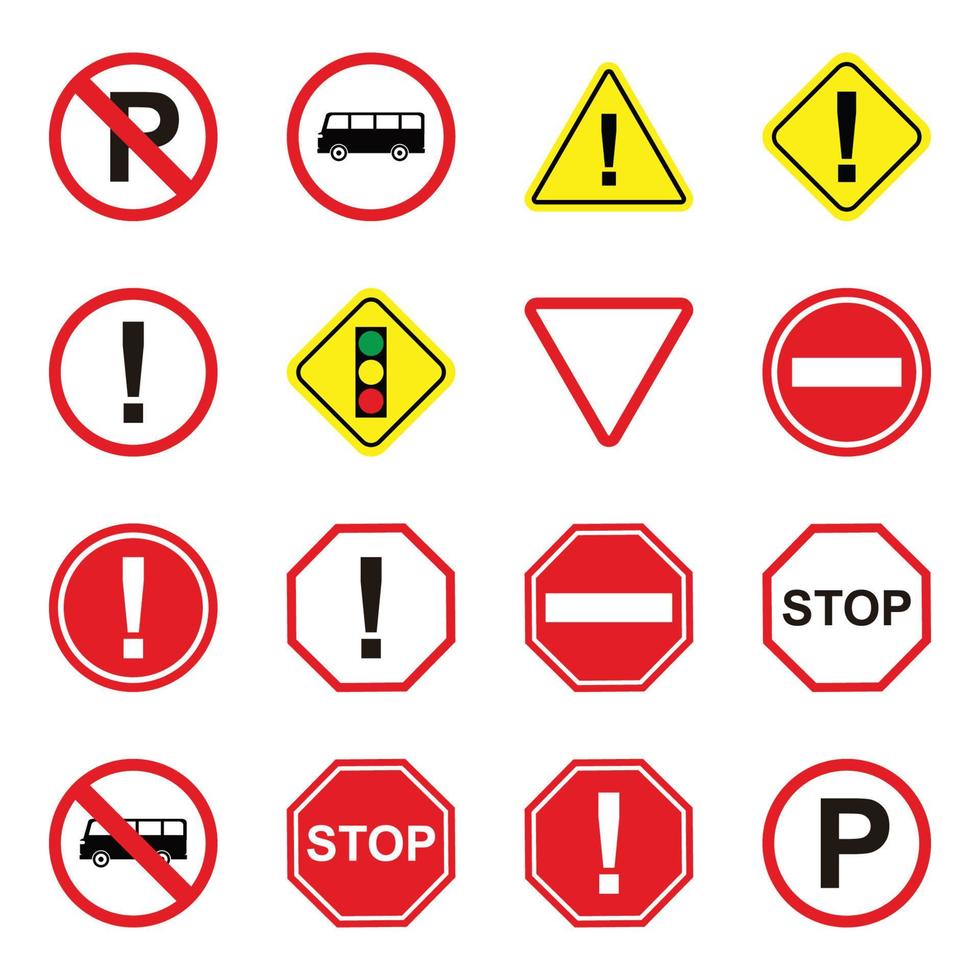 vecteur d'icône de panneaux de signalisation. illustration vectorielle de panneaux de signalisation icône