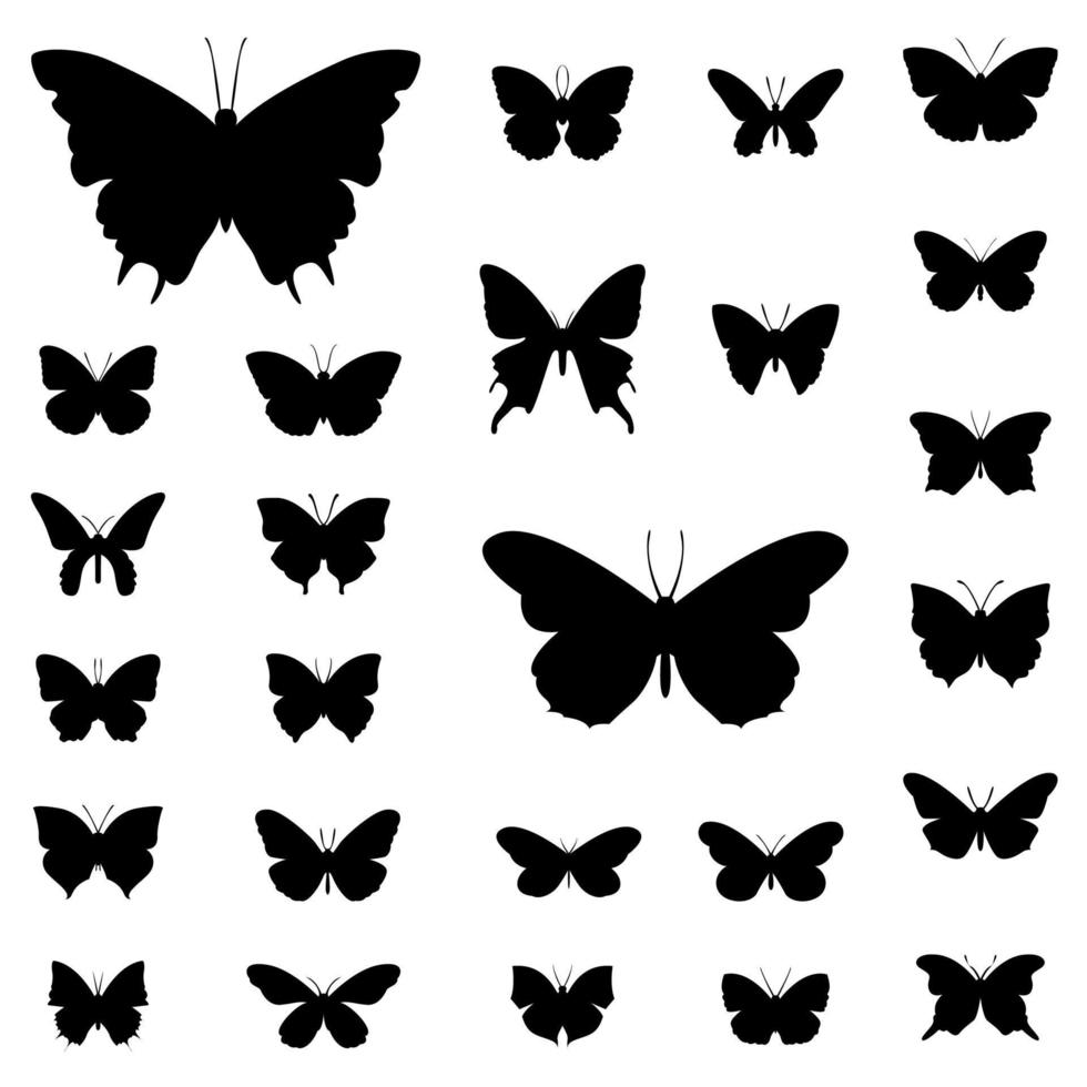 ensemble de vecteurs de symboles papillon vecteur