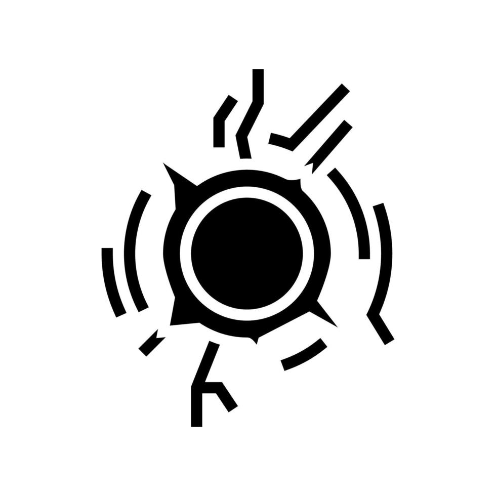 illustration vectorielle d'icône de glyphe de trou de balle vecteur