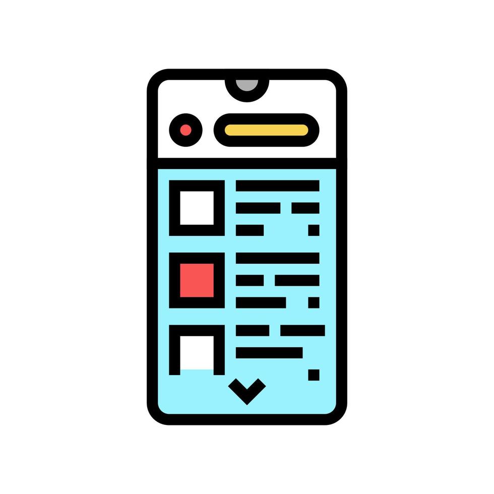 illustration vectorielle d'icône de couleur d'application de commerce vecteur