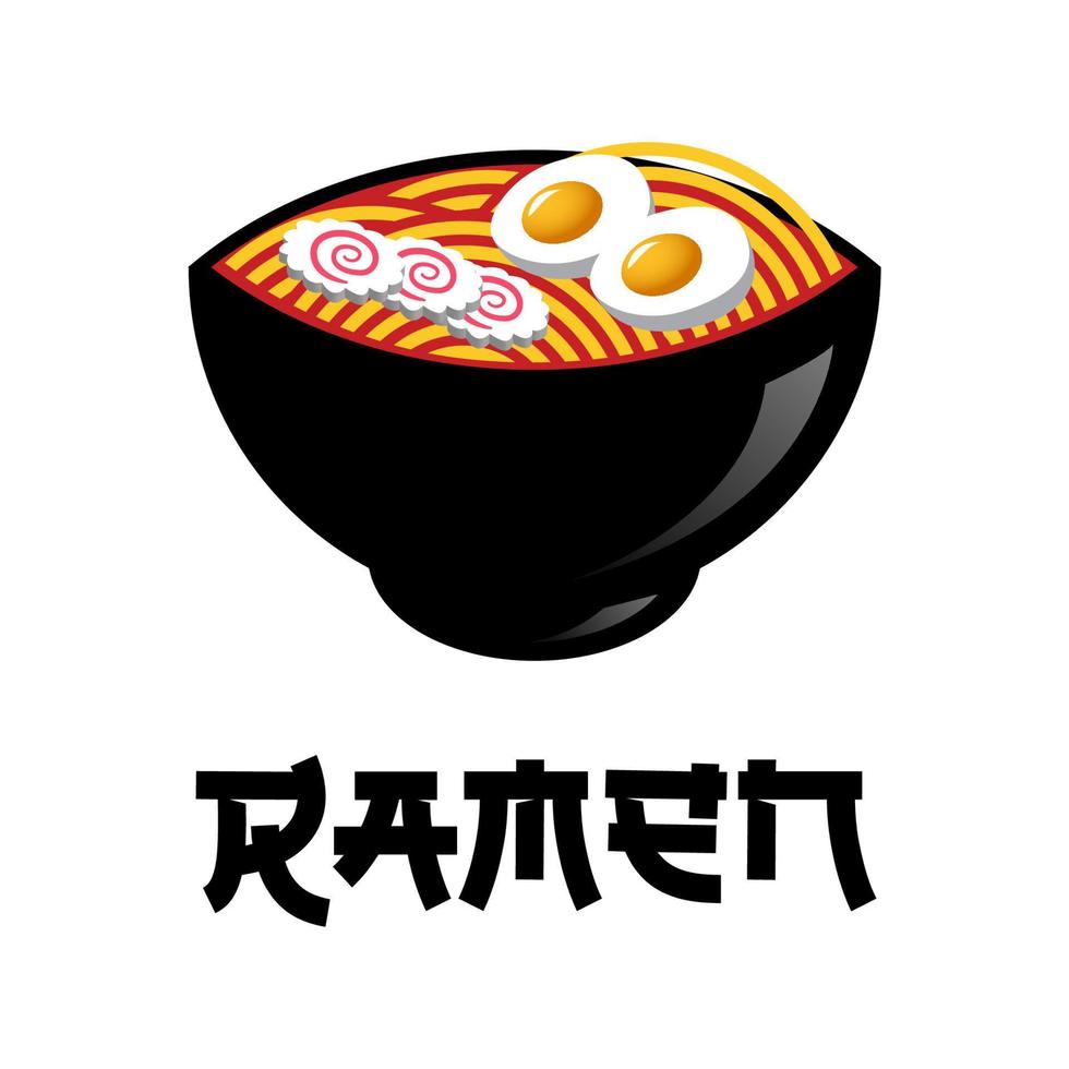 illustration vectorielle de nouilles japonaises ramen vecteur