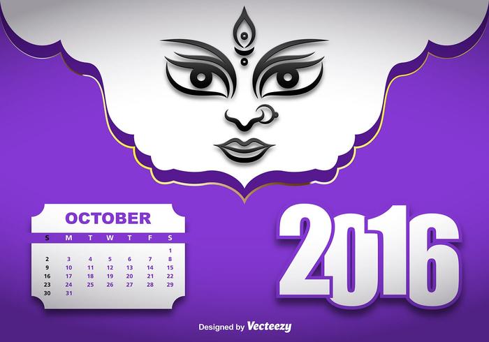 Durga puja illustration vectorielle vecteur