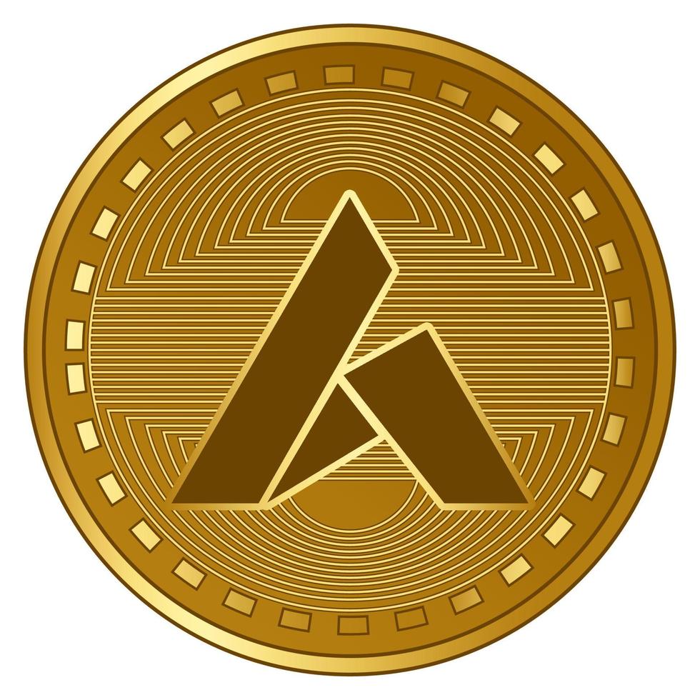 or futuriste ardeur crypto-monnaie pièce illustration vectorielle vecteur