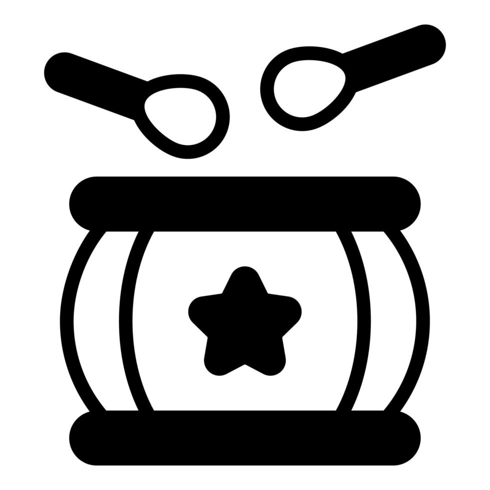 tambour , icône de la musique, conception vectorielle icône du jour de l'indépendance des États-Unis. vecteur