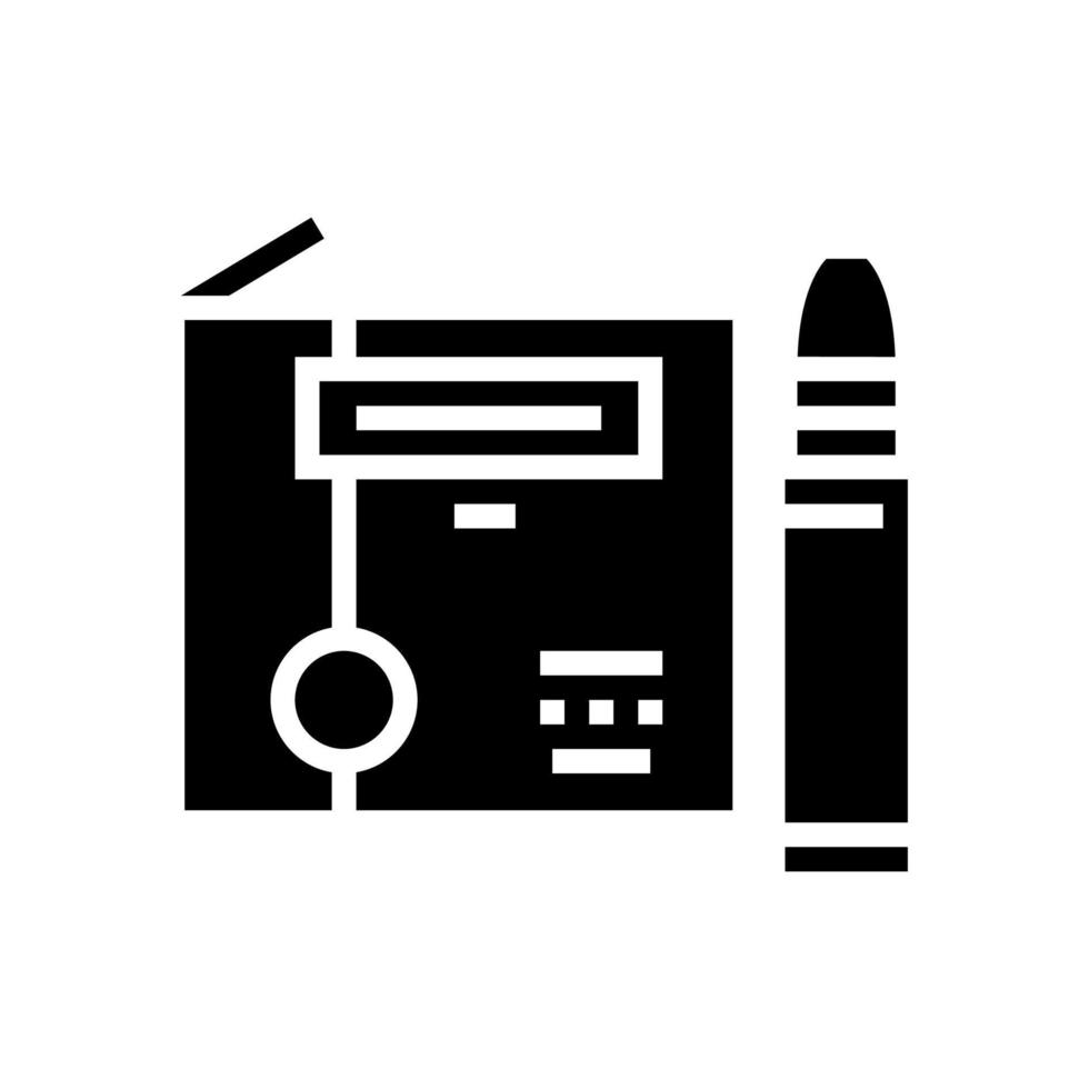 illustration vectorielle d'icône de glyphe de munitions à percussion annulaire vecteur