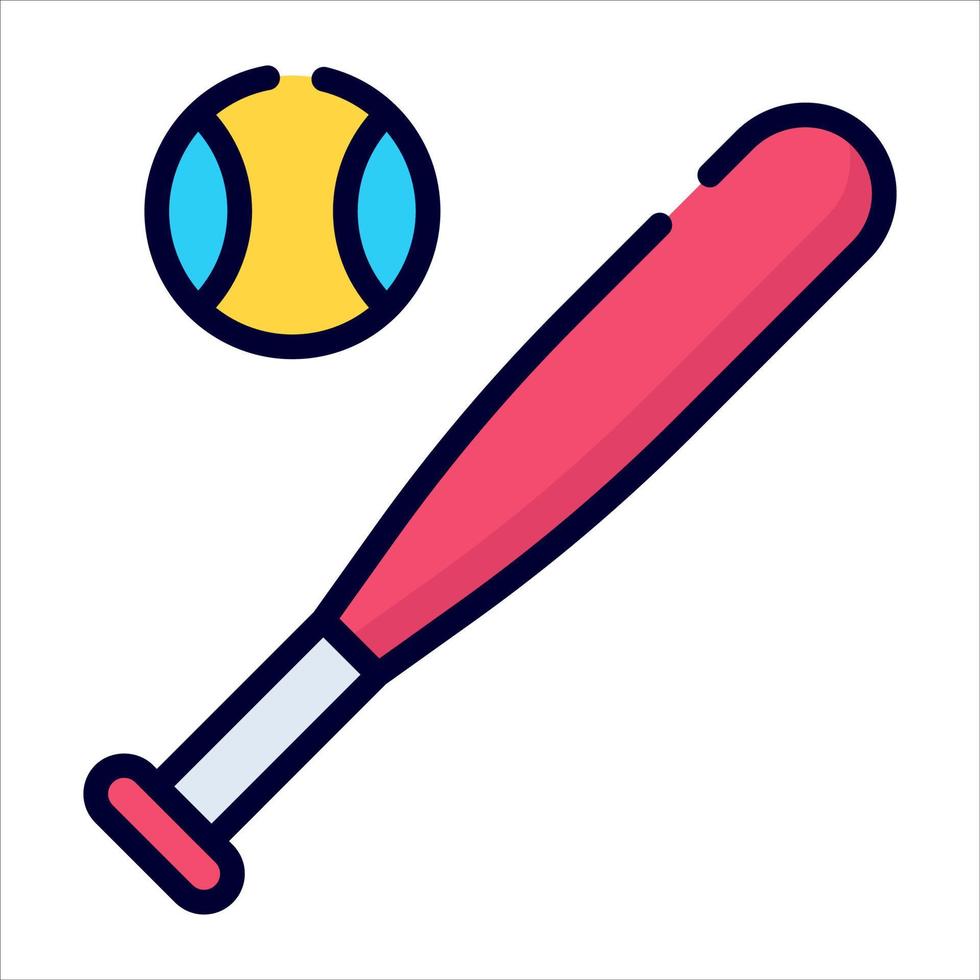 base-ball, icône du jeu, conception vectorielle icône du jour de l'indépendance des États-Unis. vecteur