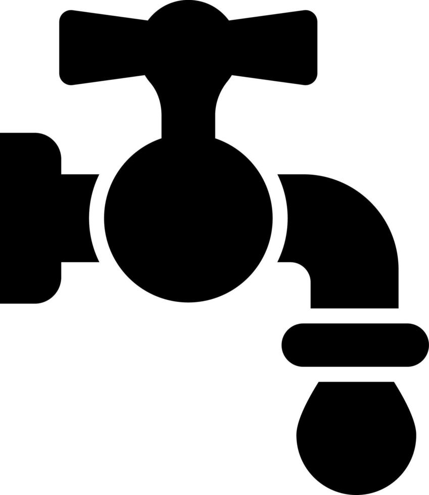icône de robinet d'eau isolé sur fond blanc vecteur