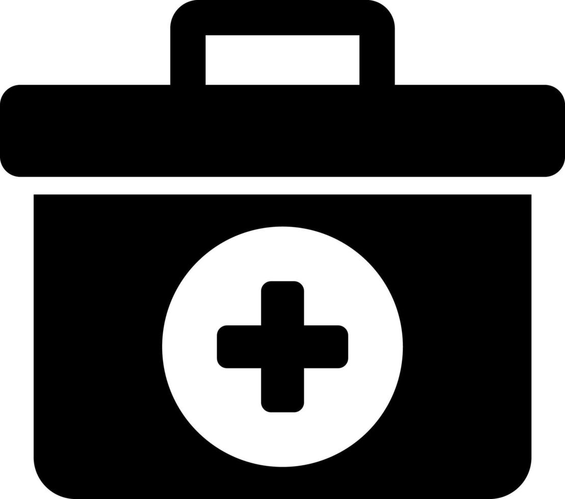 icône de trousse de premiers soins, soins de santé et icône médicale. vecteur