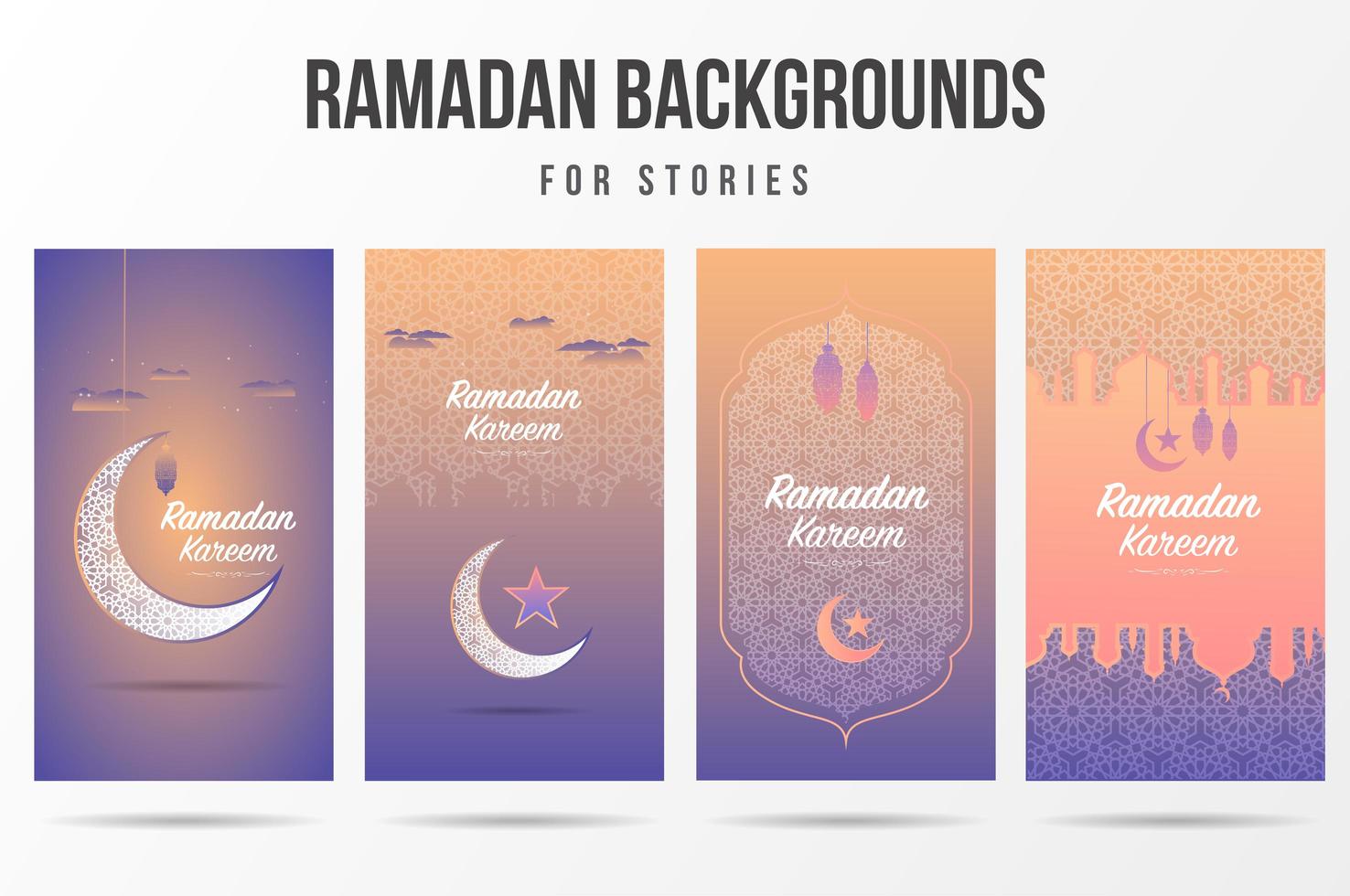 jeu de ramadan kareem sur les médias sociaux vecteur