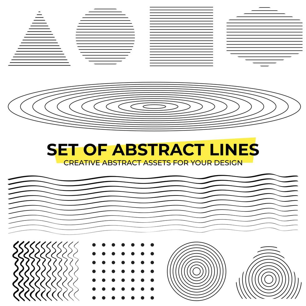 ensemble de formes de lignes géométriques vecteur