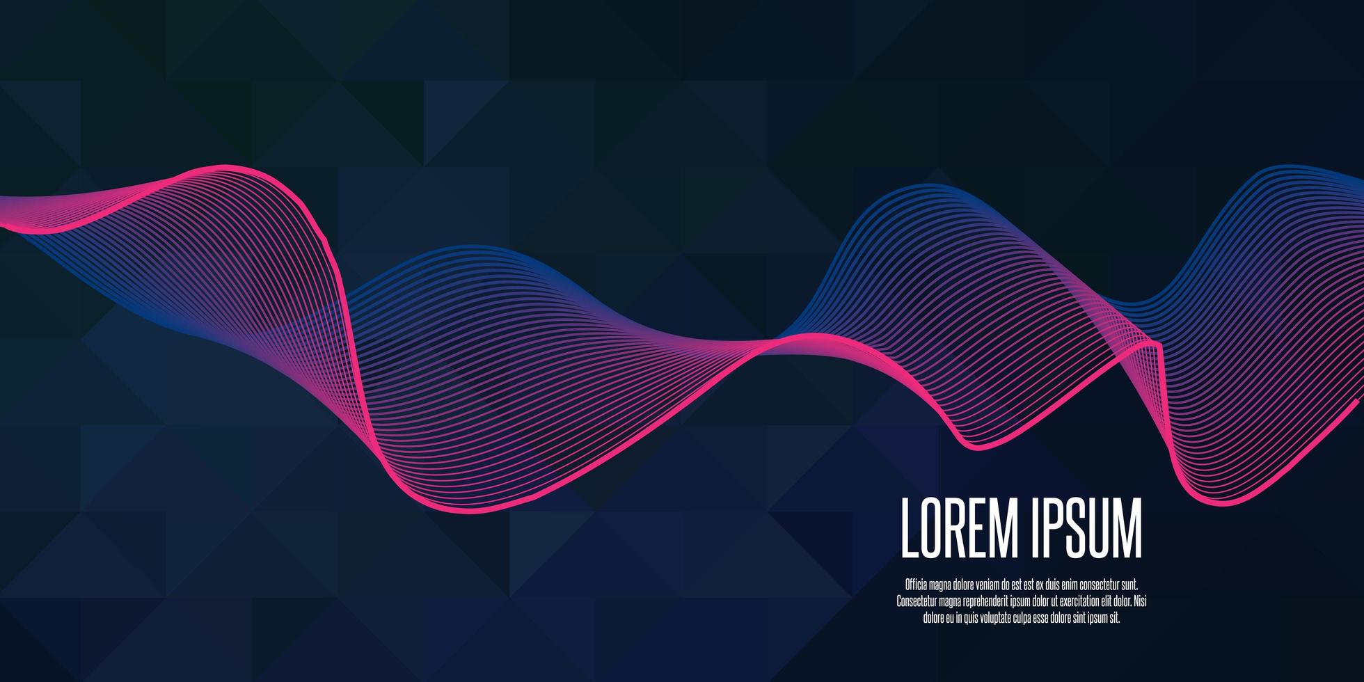 bannière de lignes fluides vecteur