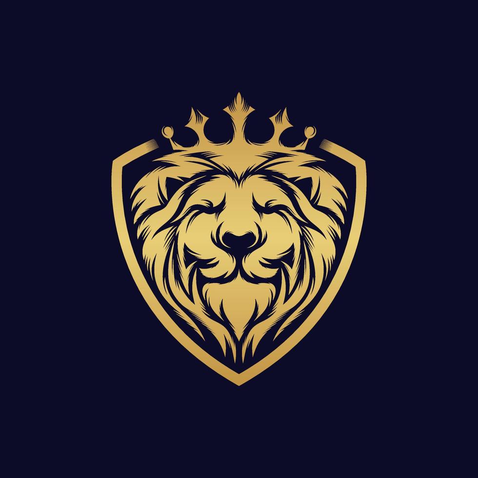 modèle de vecteur de conception de logo roi lion