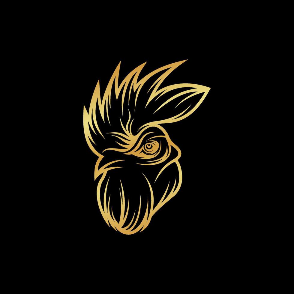 modèle de conceptions de logo de coq, conceptions de logo de tête de poulet vecteur