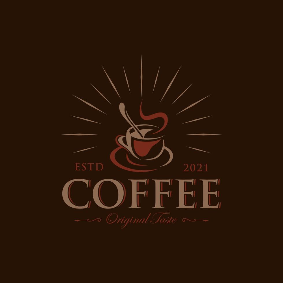 modèle vectoriel de conception de logo de café.