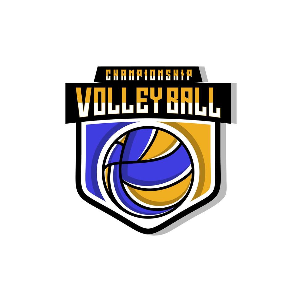 modèle vectoriel de conception de logo de volley-ball