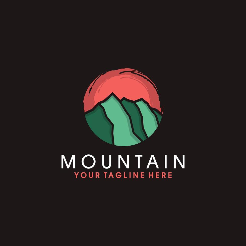 modèle de vecteur de conception de logo de montagne