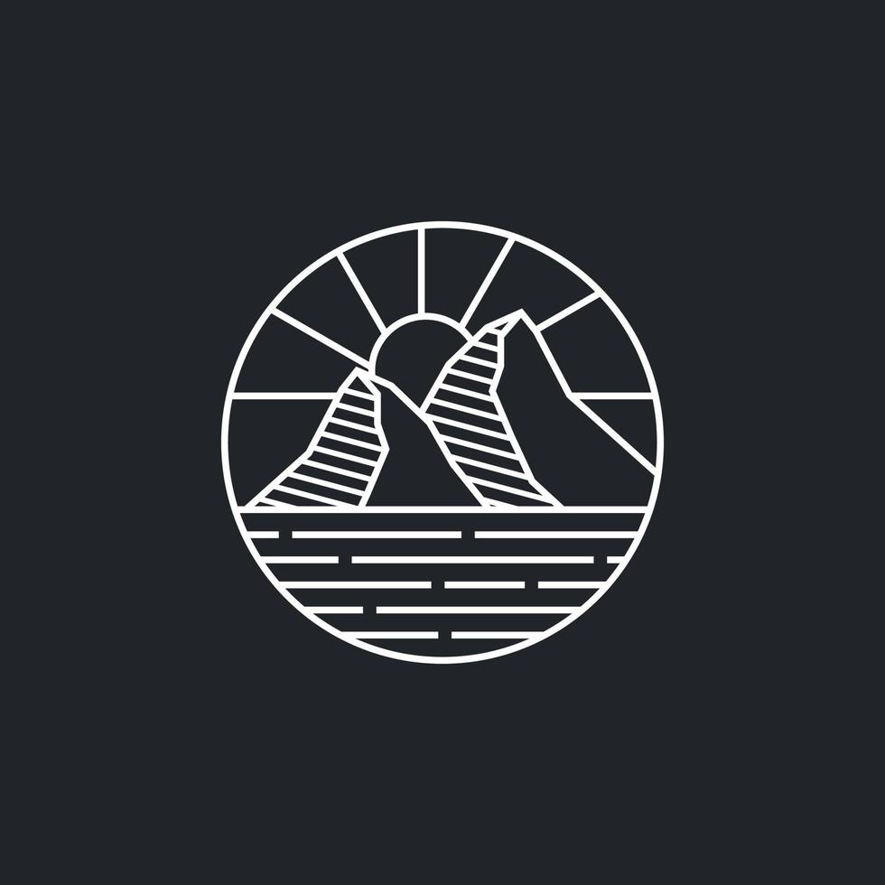 modèle de conception de logo de montagne vecteur