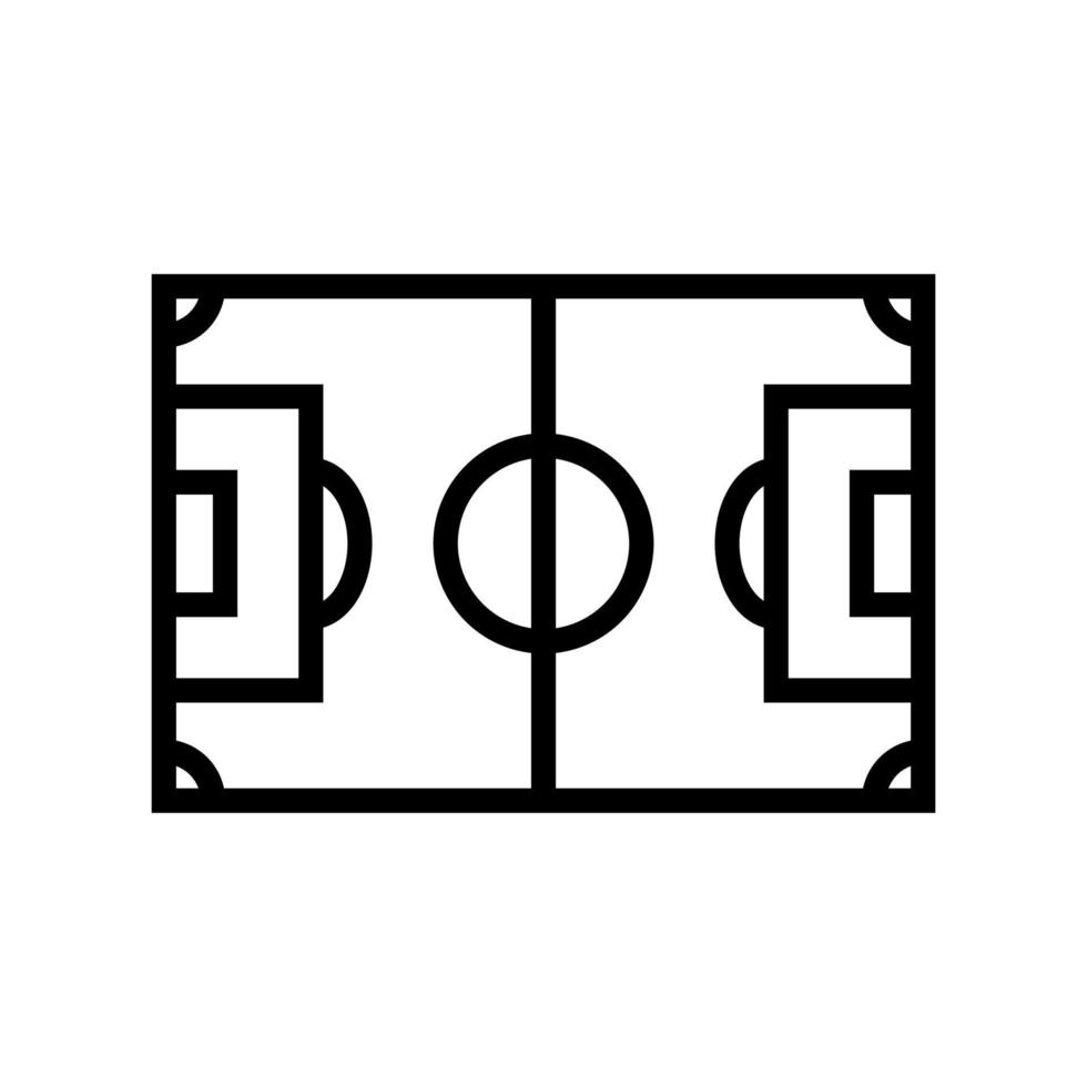 illustration vectorielle de l'icône de la ligne de football sur le terrain vecteur