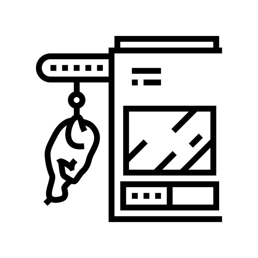 illustration vectorielle d'icône de ligne d'usine de poulet de machine de convoyeur vecteur