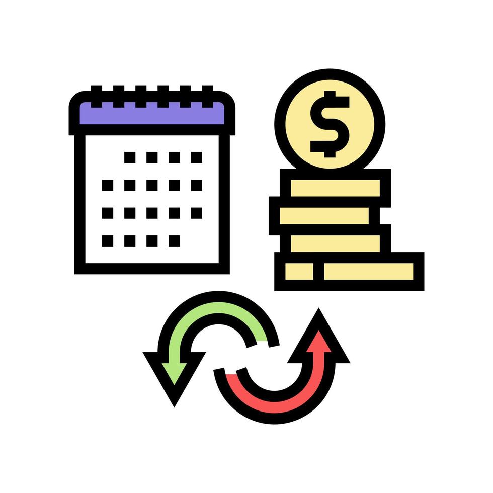 illustration vectorielle de l'icône de couleur de l'allocation de prestations de sécurité sociale vecteur