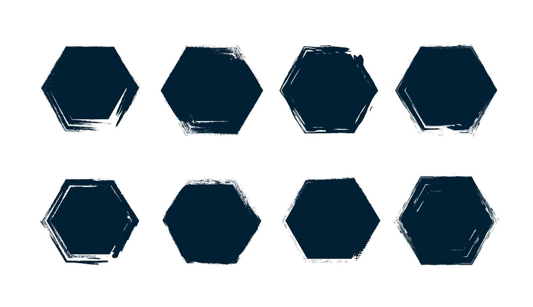 hexagone défini abstract grunge vecteur plat